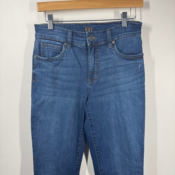 Kut From the Cloth Jeans Women 6 Blue Bootcut Western Boho Dark Wash High Rise - Picture 3 of 11